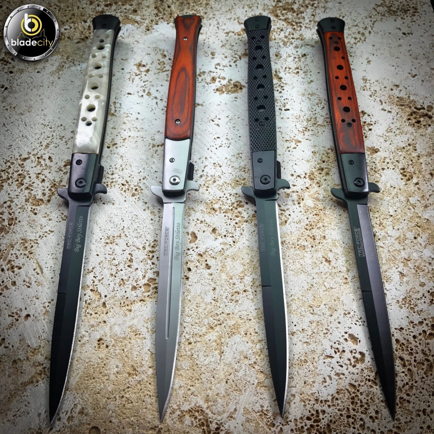 Blade City All Knives 12" Big Boy Stilettos *Sold Together Or Separately* 3 Blade City All Knives 12" Big Boy Stilettos *Sold Together Or Separately*