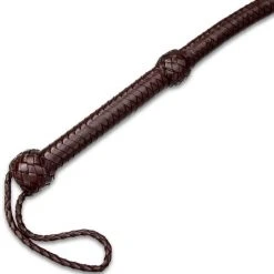 Blade City Hot Gifts 8' Handcrafted Dark Brown Leather Bull Whip 6 Blade City Hot Gifts 8' Handcrafted Dark Brown Leather Bull Whip