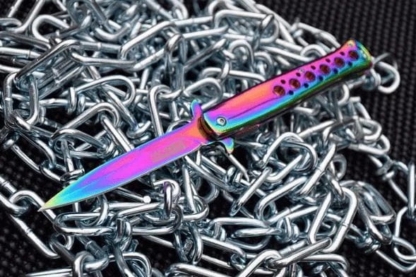 Blade City 9" Venom Tip Stiletto Spring Assisted Tactical Blade All Knives 3 Blade City 9" Venom Tip Stiletto Spring Assisted Tactical Blade All Knives