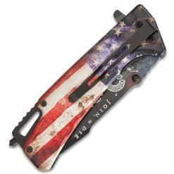 Blade City All Knives American Flag Bowie And Pocket Knife Set