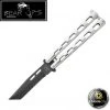 Blade City Bear & Son Black Powder Coat Tanto Butterfly Knife