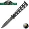 Blade City Bear & Son Drop Point Damascus Butterfly Knife All Knives