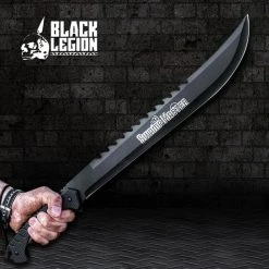 Blade City Black Legion Swamp Master Machete With Sheath Fixed Blades