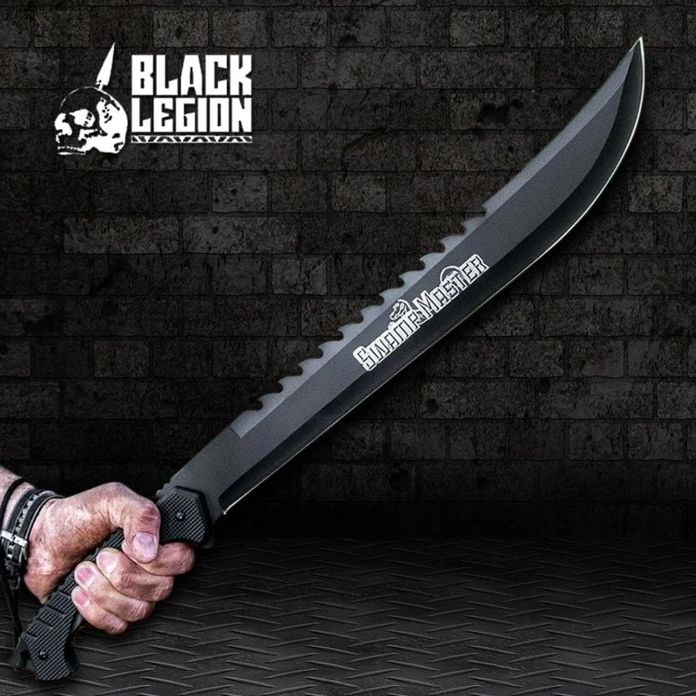 Blade City Black Legion Swamp Master Machete With Sheath Fixed Blades 3 Blade City Black Legion Swamp Master Machete With Sheath Fixed Blades
