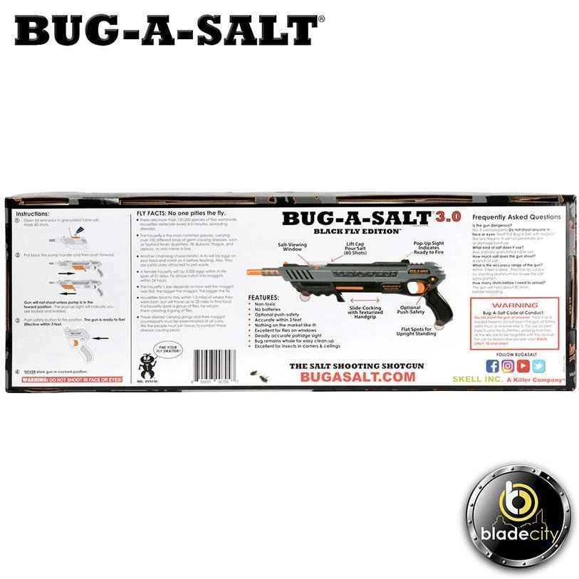 Blade City *Holiday Gift* Bug-A-Salt Black Fly Edition 10 Blade City *Holiday Gift* Bug-A-Salt Black Fly Edition