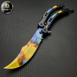 Blade City Case Hardened Video Game Knife Sharp Balisong