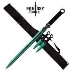 Blade City *Closeout Deal* Green Python Saber W Dual Daggers