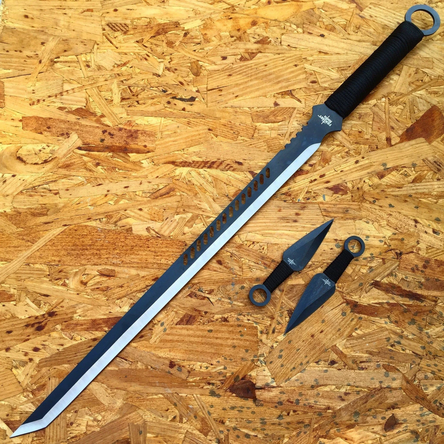 Blade City *Closeout Deal* Katana Sword With Dual Daggers 3 Blade City *Closeout Deal* Katana Sword With Dual Daggers