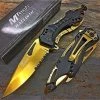 Blade City All Knives Gold & Black Shark Blade