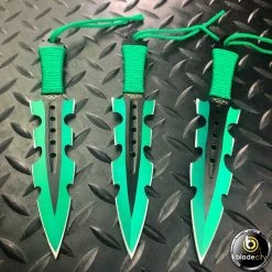 Blade City Green Gamma Throwing Knife Set (3 Pieces)