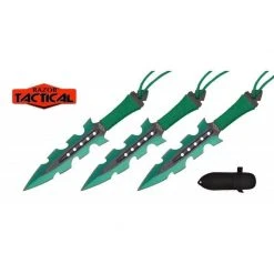 Blade City Green Gamma Throwing Knife Set (3 Pieces)