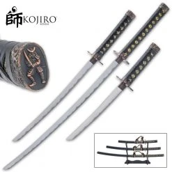 Blade City Kojiro Night Watch Three-Piece Sword Set And Display Stand