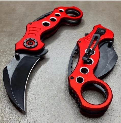 Blade City *New Product* 8" Red Lobster Speedster Karambit All Knives 3 Blade City *New Product* 8" Red Lobster Speedster Karambit All Knives