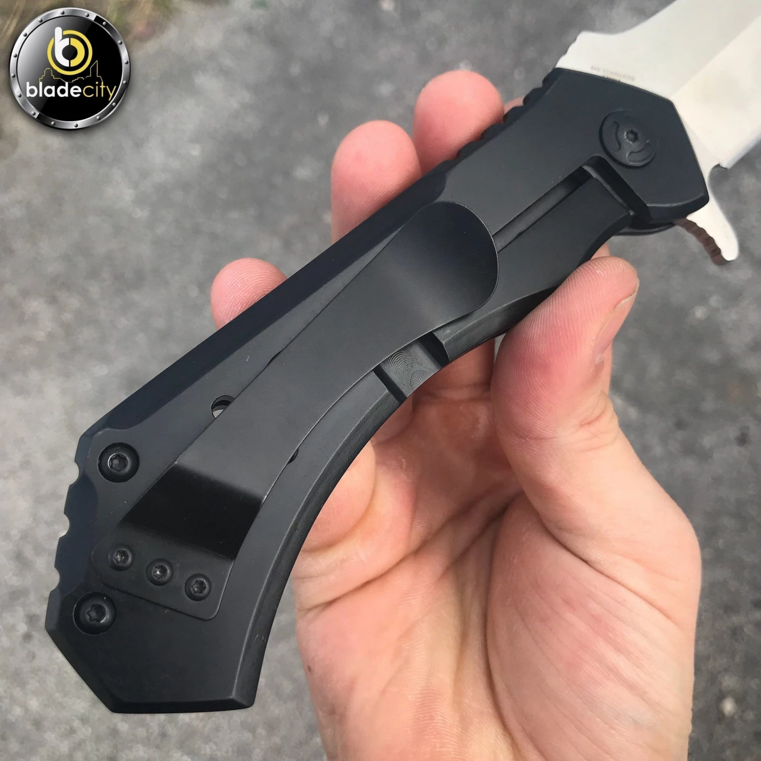 Blade City *NEW PRODUCT* Black & Chrome Goliath Cleaver All Knives 6 Blade City *NEW PRODUCT* Black & Chrome Goliath Cleaver All Knives