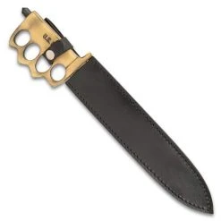 Blade City Combat Toothpick Knife And Sheath - Fire Kissed 1095 Carbon Steel Blade All Knives
