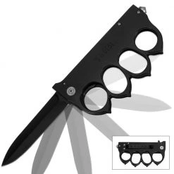 Blade City US 1918 Trench Brass Knuckle Folding Knife All Knives