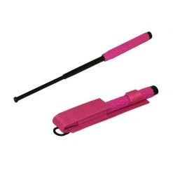 Blade City Self Defense *Valentine Special* Pink 14" Solid Steel Baton W Sheath